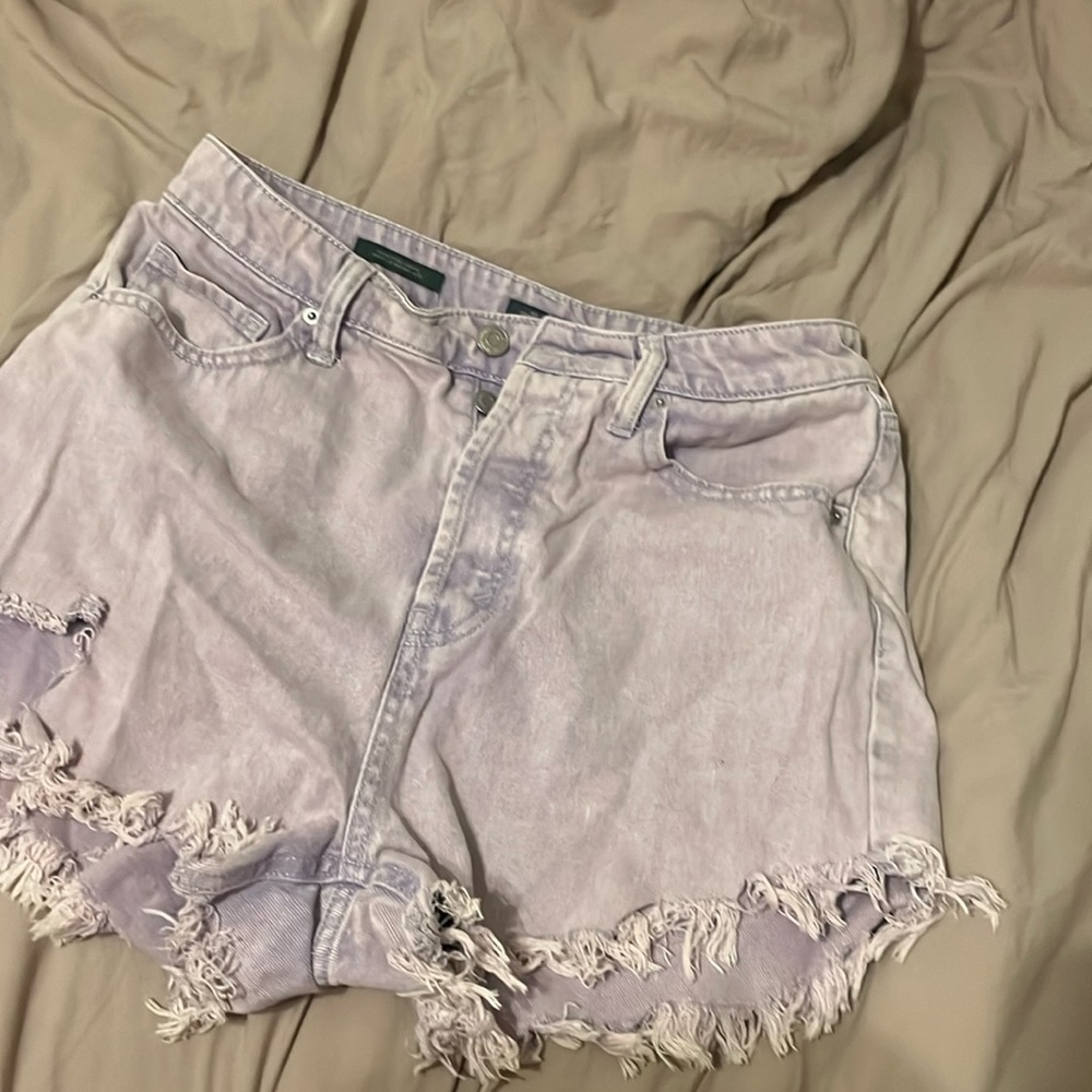 Purple High Waisted Shorts